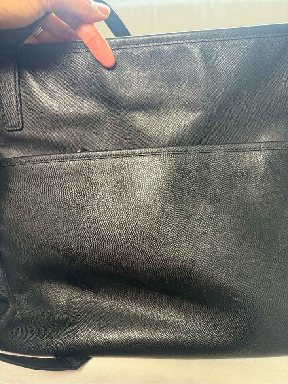 Coach Black Saffiano Leather Diaper Tote Crossbody Baby Bag Laptop Travel Purse - Picture 12 of 16